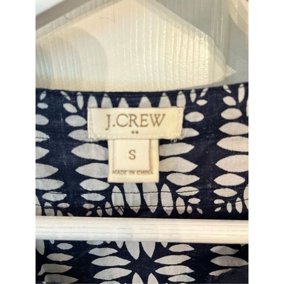 J. Crew Factory Navy & White Light Weight Tunic Top sz S EUC - Picture 5 of 9
